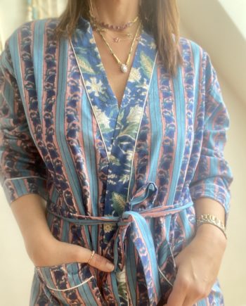 Peignoir kimono long imprimé