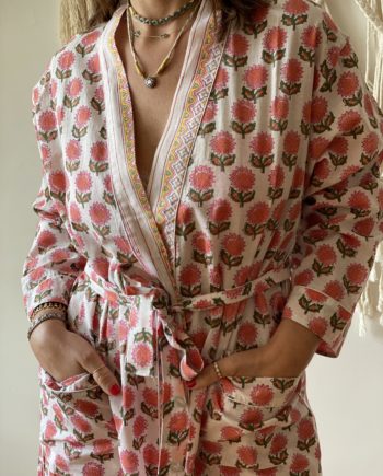Peignoir kimono long imprimé
