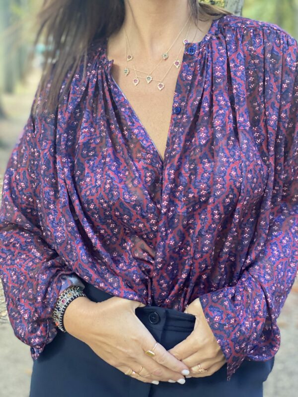 Blouse imprimée feuilles Loved