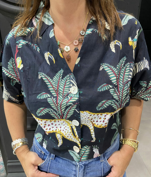 Chemise Safari Noir