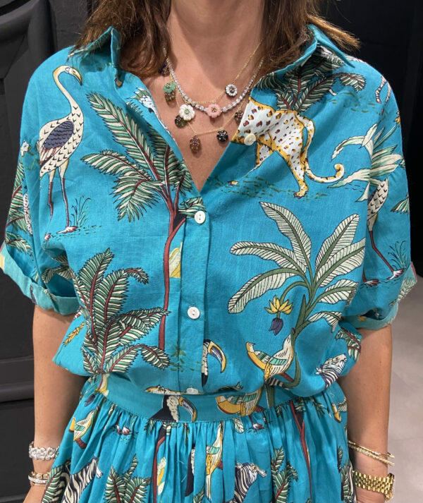 Chemise Exotique Bleu