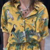 Chemise exotique et tropical jaune