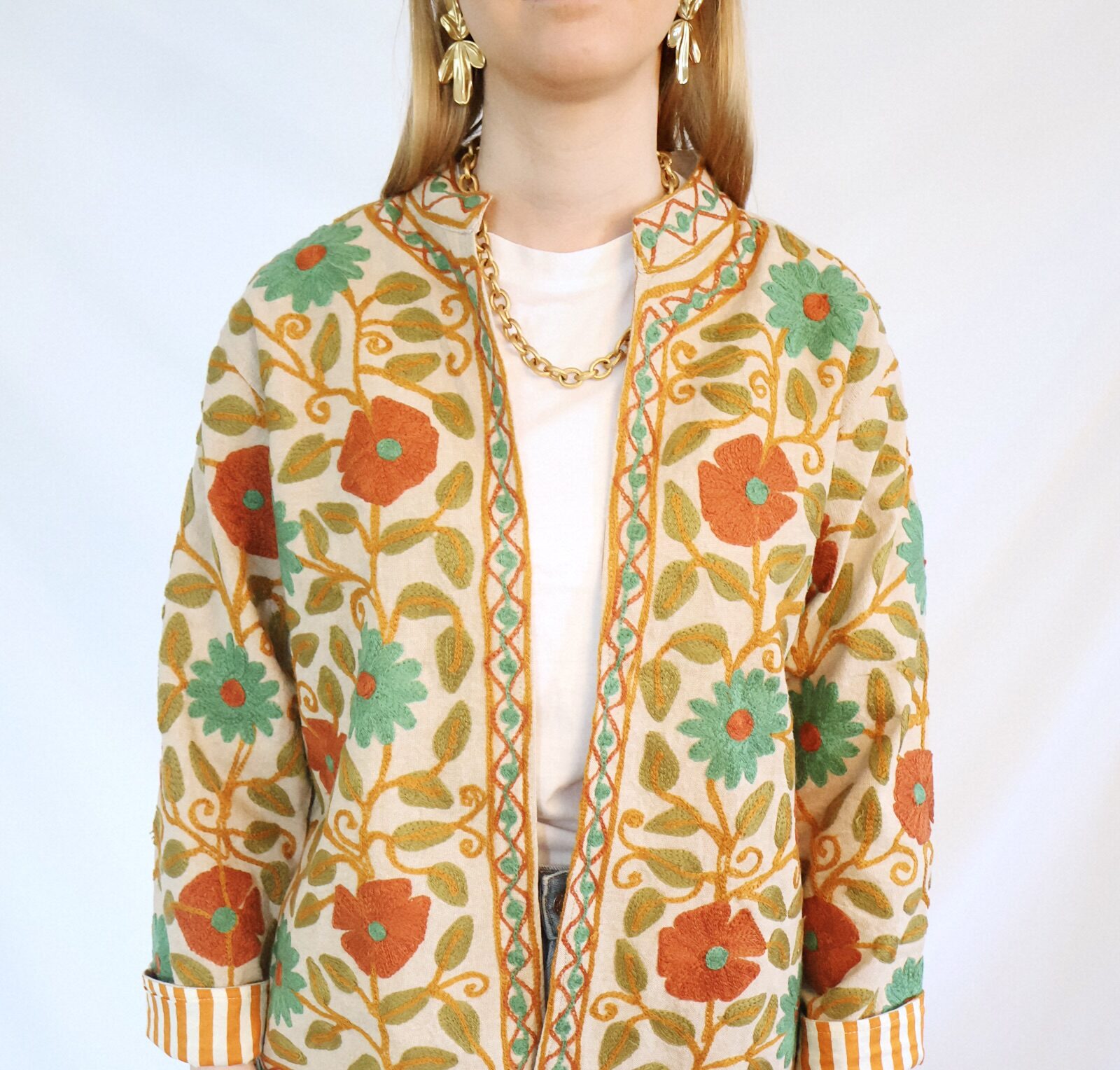 Veste Brodée Soleil D'Orient
