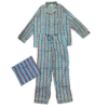 Ensemble Pyjama Aarav à rayures bleu et rouge de chez Micasasté