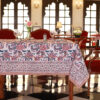 Nappe Kamini, modèle fleurit rose, blanc et bleu. Taille 150 x 230 | 180 x 280 | 180 x 340