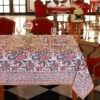 Nappe Kamini, modèle fleurit rose, blanc et bleu. Taille 150 x 230 | 180 x 280 | 180 x 340