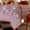 Nappe Kamini, modèle fleurit rose, blanc et bleu. Taille 150 x 230 | 180 x 280 | 180 x 340