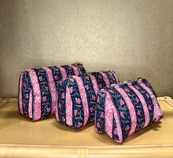 Trio de trousse de toilette modèle Bombay Floral