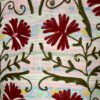 Détail Manteau Long Diya - Khanta Suzani - Modèle Camille - Manteau de couleur rose, fleurit