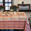 Nappe Anaya modèle florale rose et blanc. Taille 150 x 230