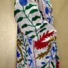 Côté Manteau Long Ila - Khanta Suzani - Modèle Camille - Manteau de couleur bleu, vert et rouge fleurit