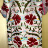 Dos du Manteau Long Diya - Khanta Suzani - Modèle Camille - Manteau de couleur rose, fleurit