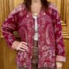 Veste Meera - Cachemire Longue Col V - modèle Stéphanie