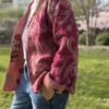 Veste Meera - Cachemire Longue Col V - modèle Stéphanie