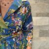 Robe Longue Portefeuille Amara - aux manches longues. Couleur Bleu Roi 4