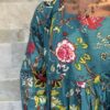 Robe Longue Tara - aux manches longues. Col Bateau. Couleur Bleu 3
