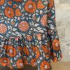 Robe Longue Padma - aux manches longues smockée. Couleur Bleu Tournesol