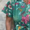 Robe Longue Kavya - aux manches courtes. Style chemise. Couleur Vert d'eau 3