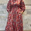 Robe Longue Padma - aux manches longues Couleur Rouge