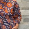 Robe Longue Padma - aux manches longues smockée. Couleur Violette 2