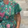 Robe Longue Kavya - aux manches courtes. Style chemise. Couleur Vert d'eau 2