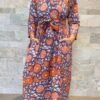 Robe Longue Portefeuille Amara - aux manches longues. Couleur Violette