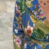 Robe Longue Portefeuille Amara - aux manches longues. Couleur Bleu Roi 2