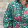 Robe Longue Padma - aux manches longues smockée. Couleur Verte 3