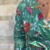 Robe Longue Portefeuille Amara - aux manches longues. Couleur Vert d'eau 4