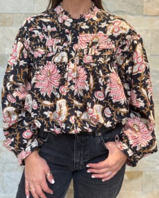 Blouse Devika - Blouse en coton, taille unique.
