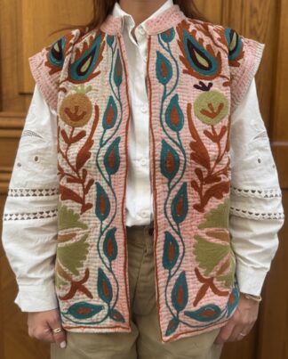 Veste Lavanya Brodée Sans Manches
