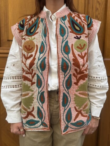 Veste Lavanya Brodée Sans Manches