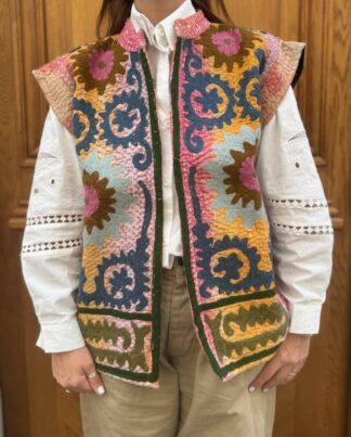 Veste Anala Brodée Sans Manches