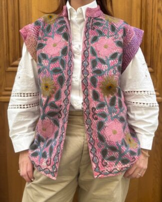 Veste Kiran Brodée Sans manches