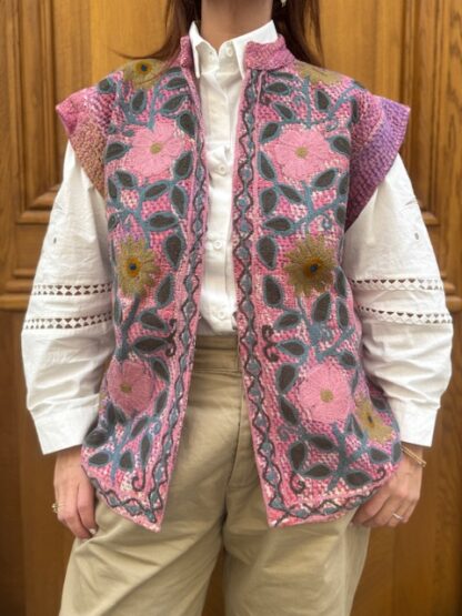 Veste Kiran Brodée Sans manches