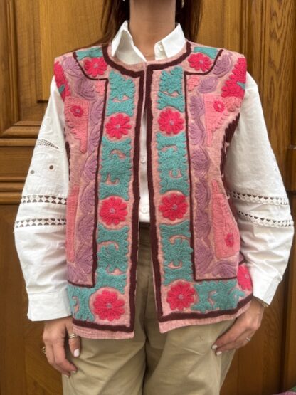 Veste Ila Brodée Sans Manches