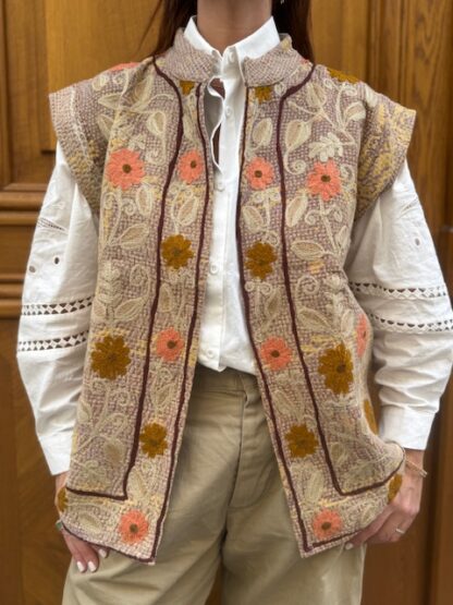 Veste Ujaala Brodée Sans Manches