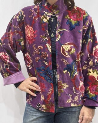 Veste en Velours Imprimée